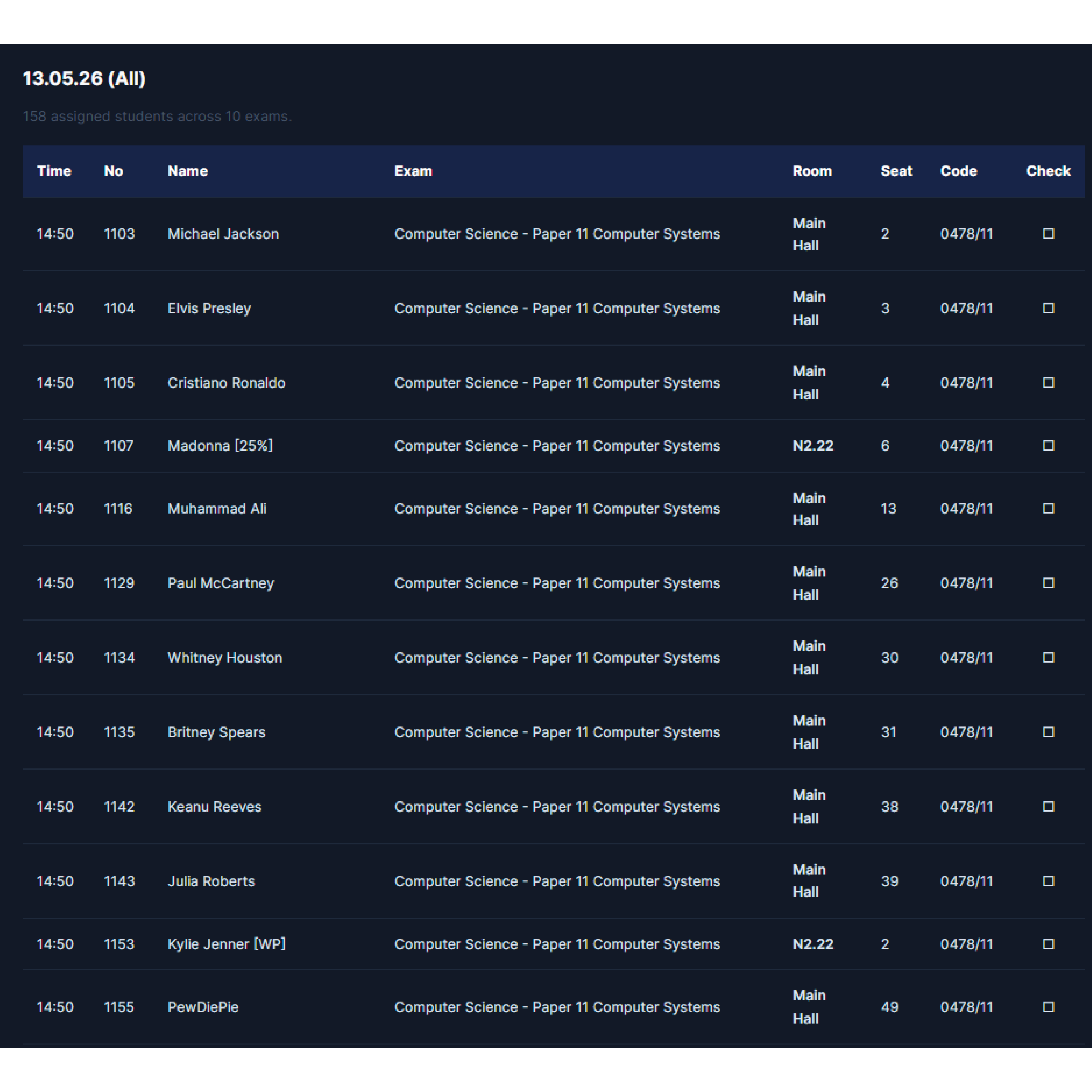 Registers software screenshot