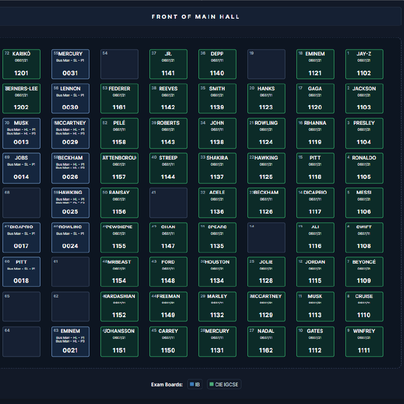 Seating Plans software screenshot